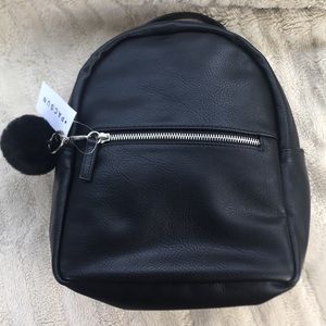 PACSUN MINI BACKPACK WITH FAUX FUR KEYCHAIN